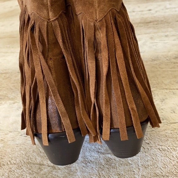Sundance Fringe Boots. Gorgeous soft, supple Italian Suede Leather with orig box - Picture 7 of 12